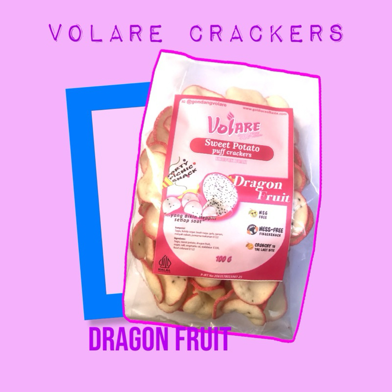 

Volare Snack Kerupuk Buah Naga | Volare Dragon Fruit Cracke