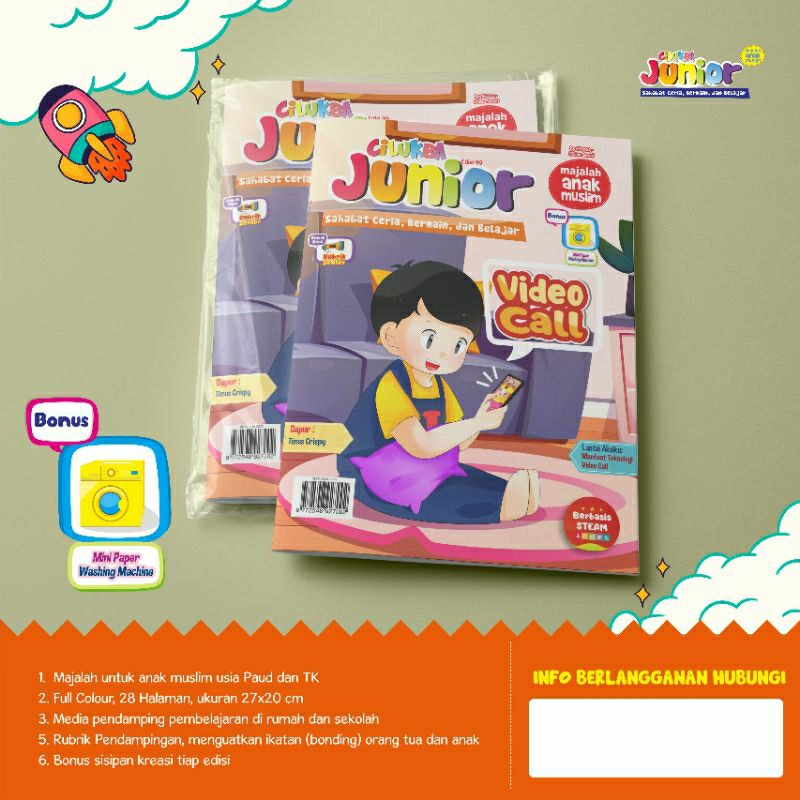 Majalah Anak Muslim CiLUKBA Junior Edisi 99 Oktober "Video Call"