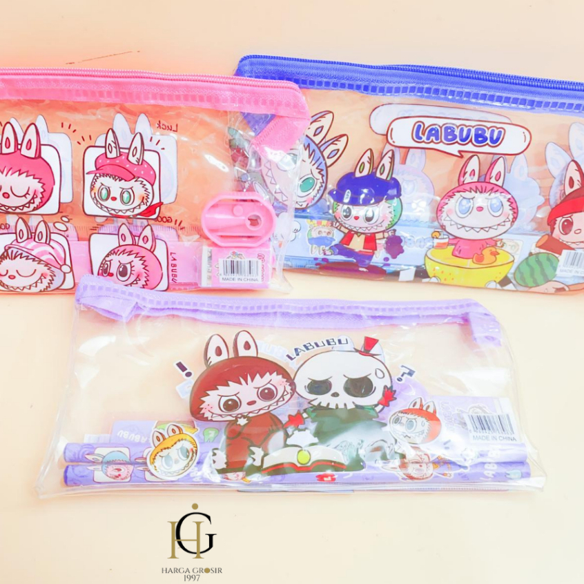

POUCH SET ALAT TULIS LABUBU SAT-1496 termurah lucu imut kado unik souvernir