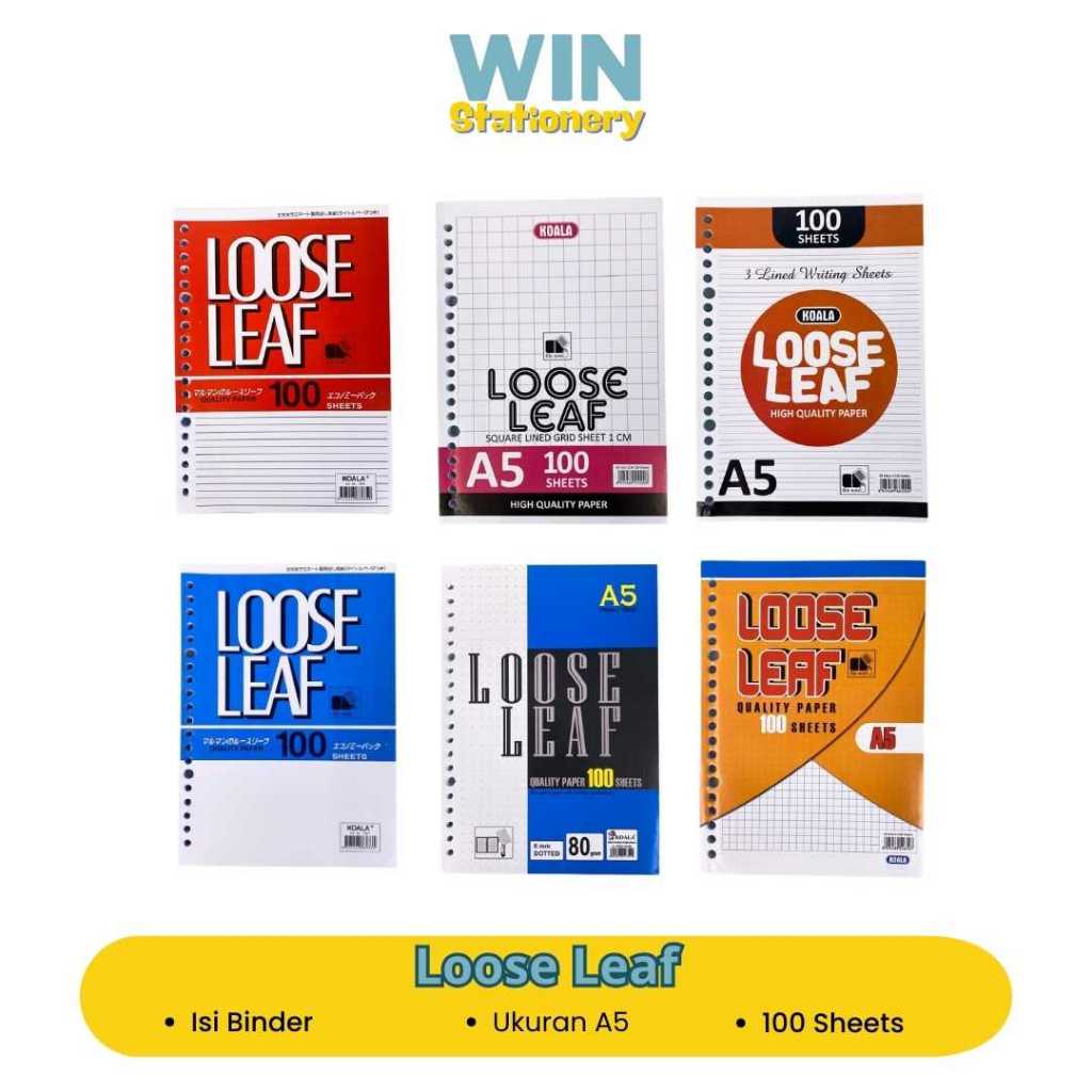 

Loose Leaf A5 Isi kertas file binder