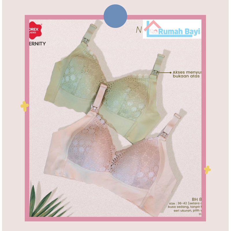 Bra BH Menyusui Sorex 8093 Tanpa Kawat Busa Sedang Kait 4 (Cup B)