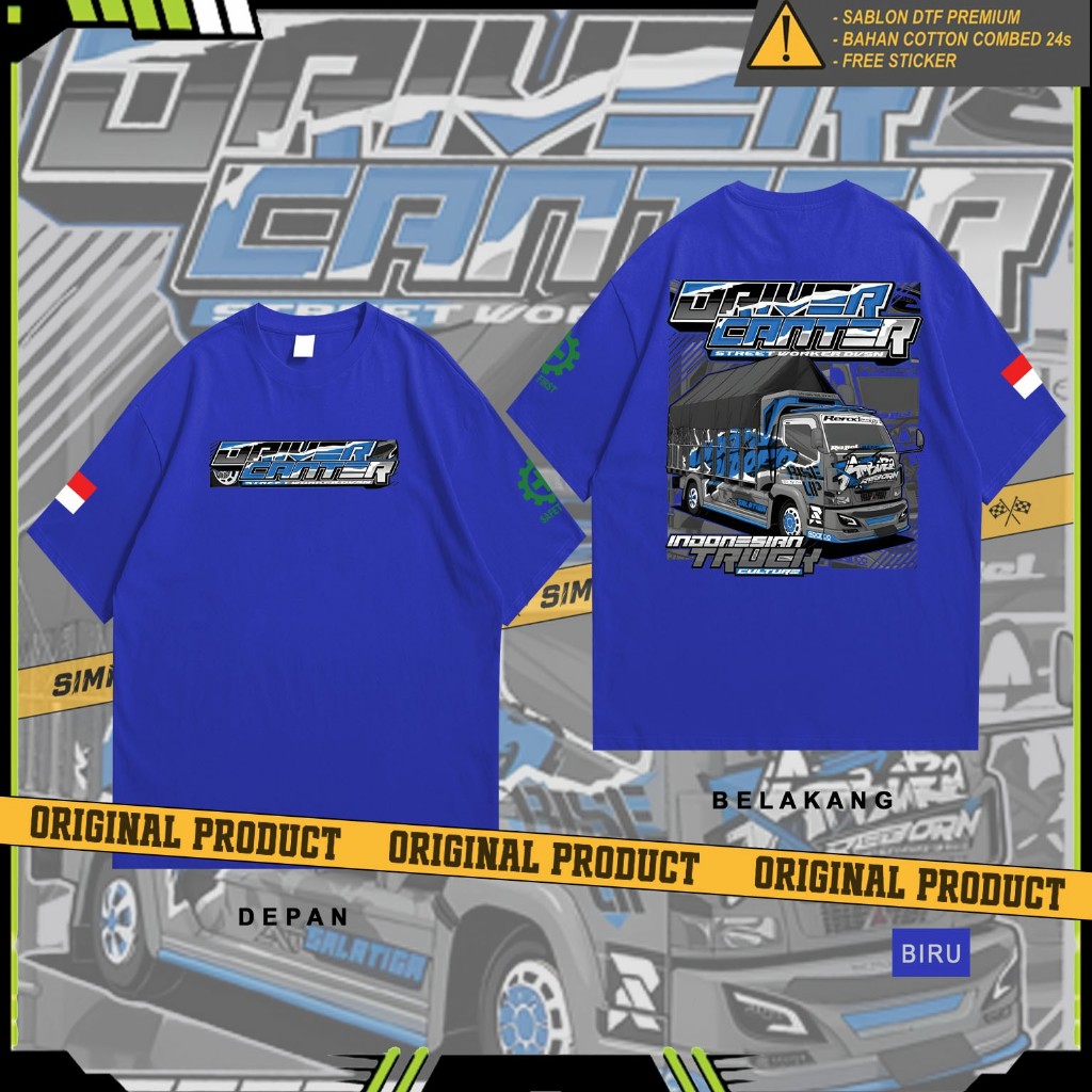 KAOSSIMPLE09.KAOS TRUK DRIVER CANTER KAOS TRUK CANTER KAOS CANTER MANIA KAOS TRUK DEWASA