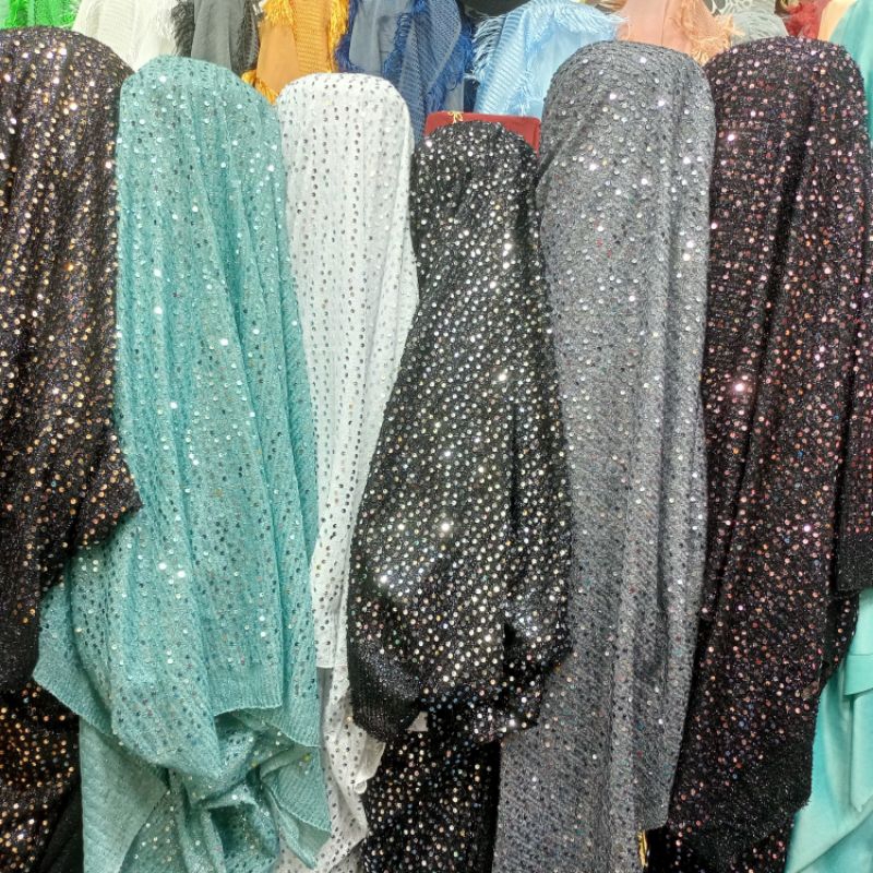 Kain Sequin Payet Benang Salju / Tile Sequin Hendry / Sequin Payet Korea