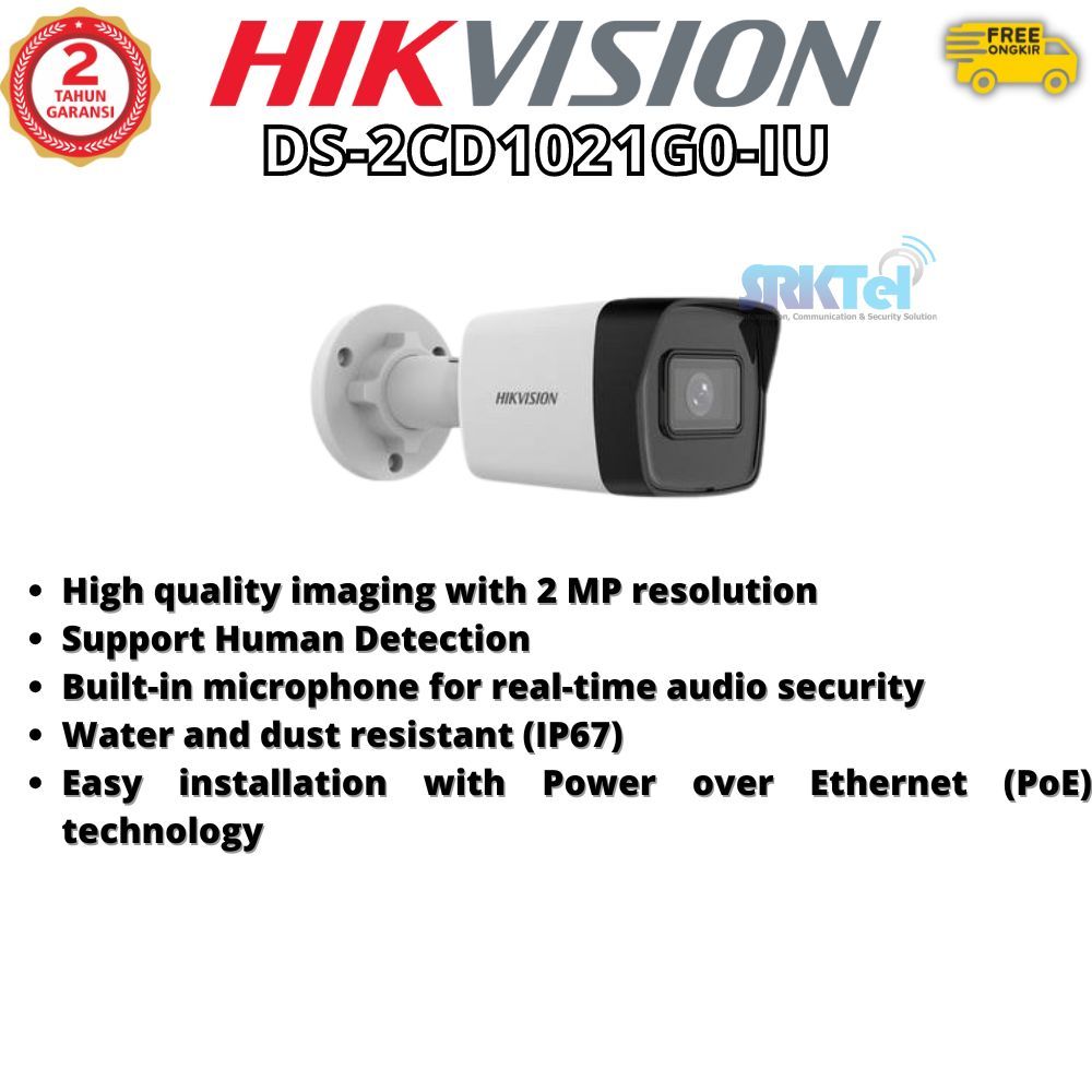 DS-2CD1021G0-IU 2MP AUDIO