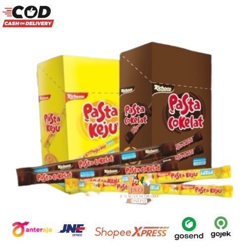 

[ JSO ] Nabati Pasta Box lsi 30 x 6gr Pasta Richeese Richoco Pasta Keju Pasta Cokelat Snack Cemilan Anak Murah Halal Snack Cemilan Anak Bukan Choyo Choyo Choki Choki