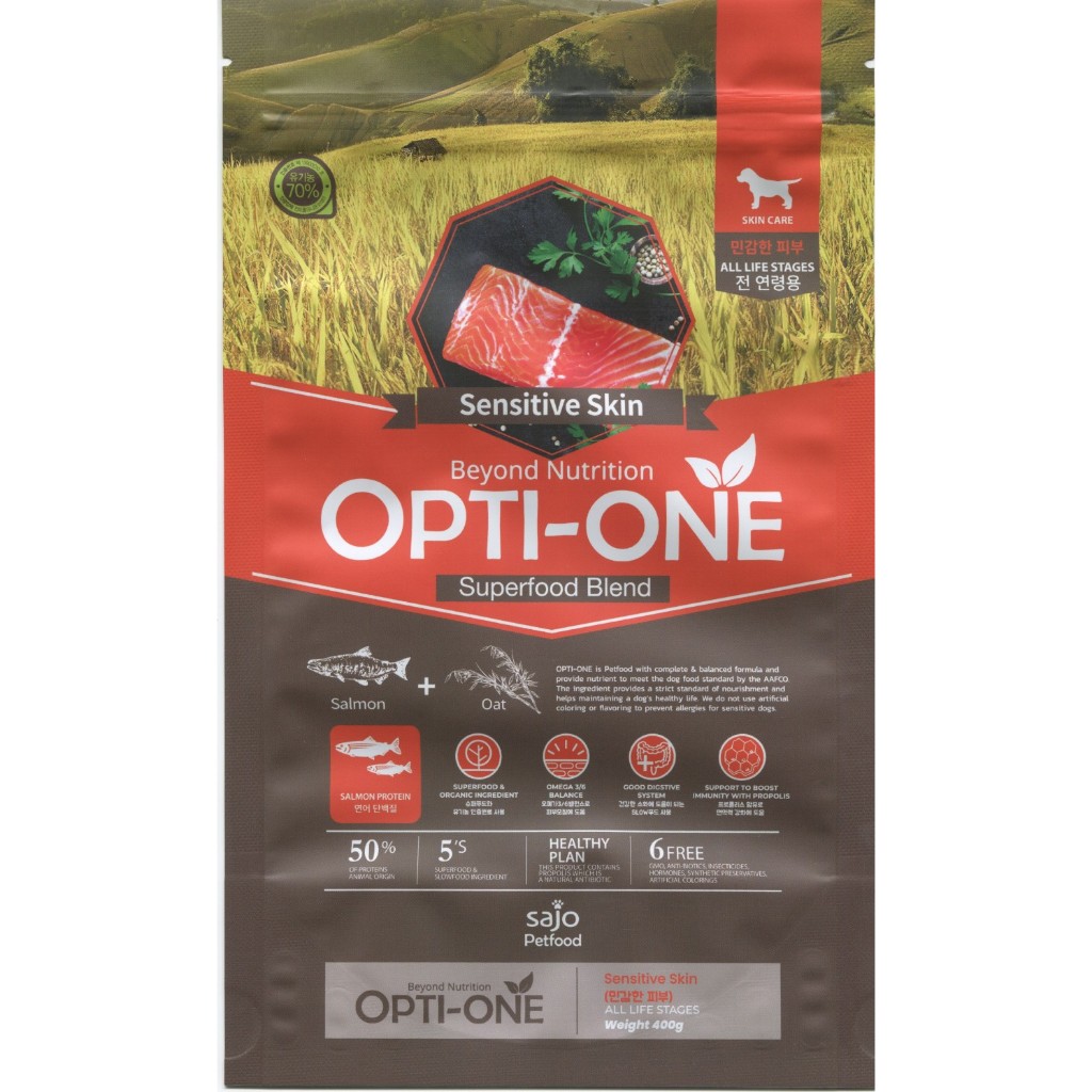 Opti-One Organic Dog Salmon & Oat Dog Food 1,2kg