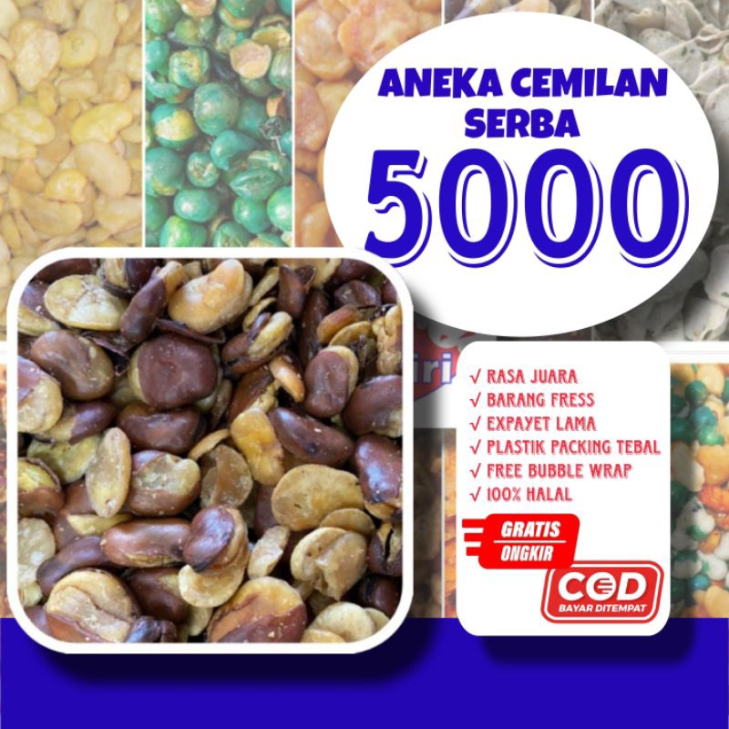 

kacang koro kulit/koro kulit/snack serba/snack serba 5000/cemilan serba 5000