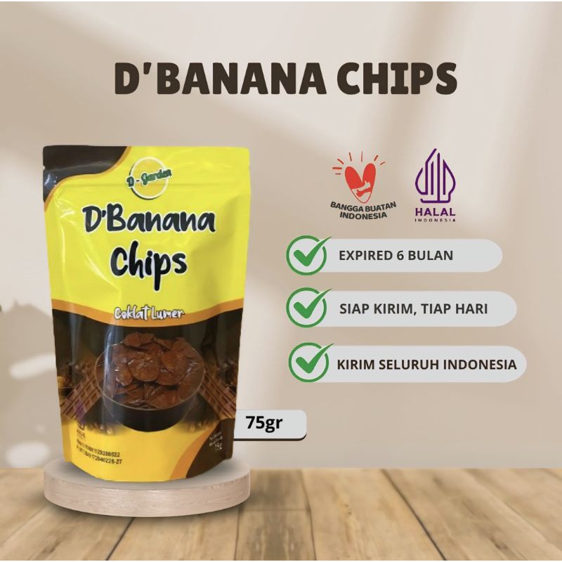 

D'Banana Chips Coklat (Keripik Pisang) - UMKM Jakpreneur