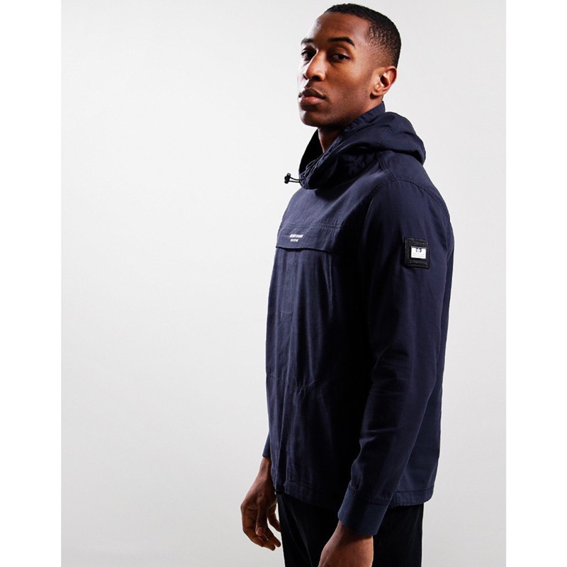 Weekend Offender Ortega Hooded Jacket In Dark Navy