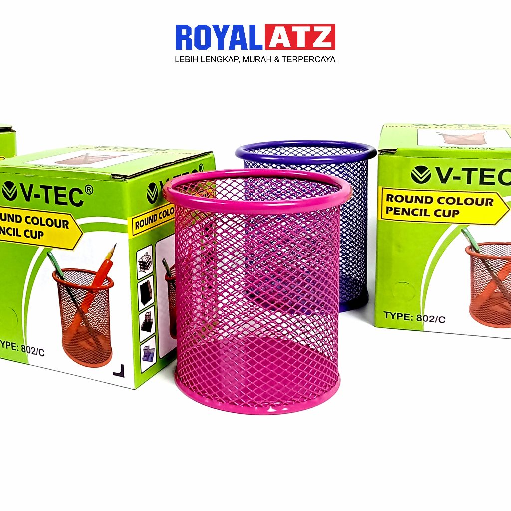 

Pen Stand / Pen Holder Tempat Alat Tulis Stationery Organizer Jaring Besi Bulat