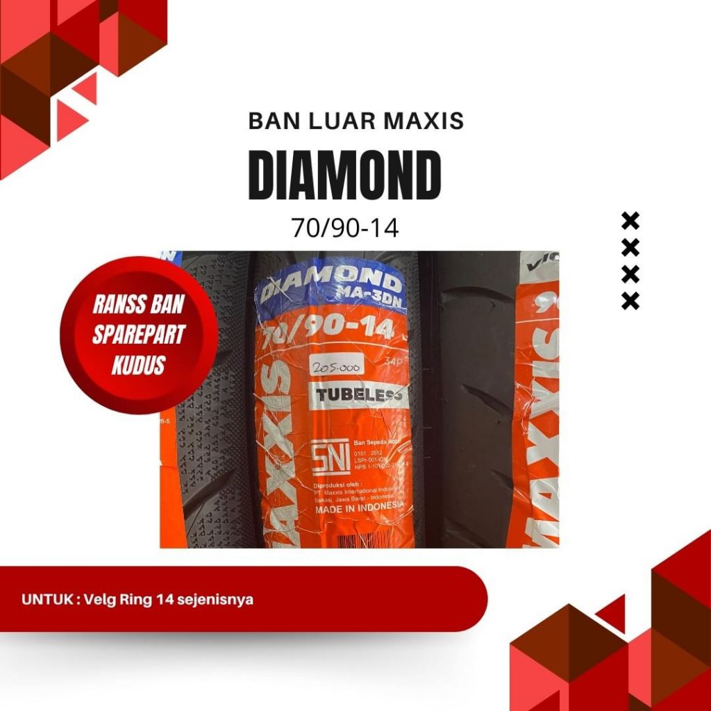 BAN LUAR MAXXIS DIAMOND 70/90-14