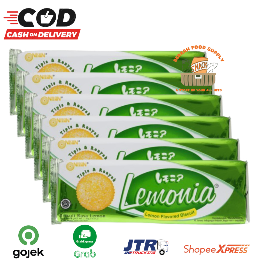 

[ BERKAH ] Lemonia Biskuit Lemon Flavored Biscuit Renceng isi 10 x 20gr Rasa Lemon Snack Cemilan Anak Halal