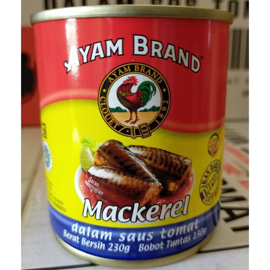

AYAM BRAND Mackerel dalam Saus Tomat 230 gram