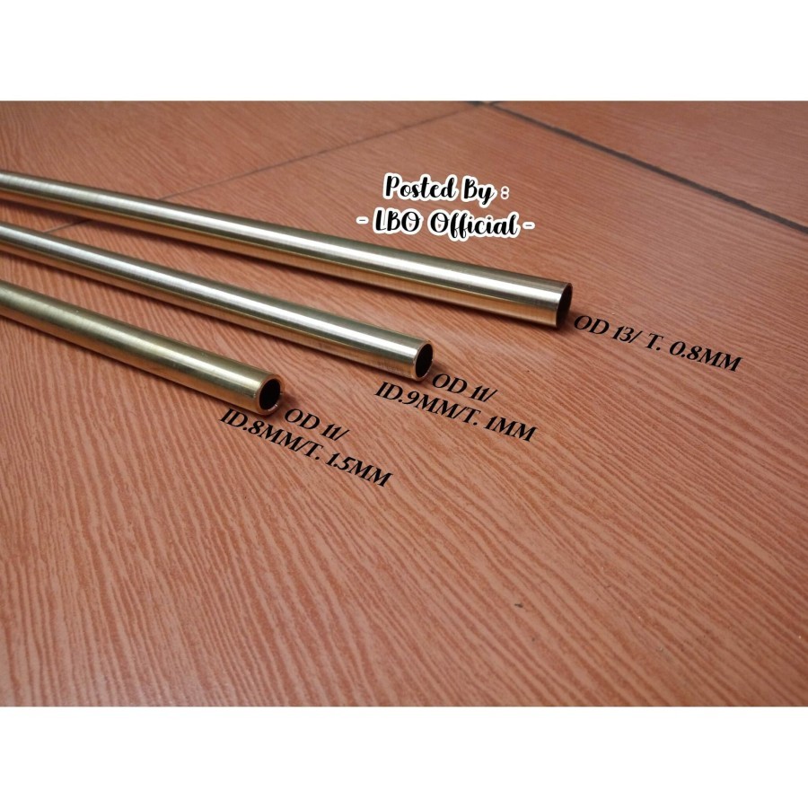 ready Pipa Kuningan Od 11 ID 9mm Tebal 1mm Panjang 50cm Murah