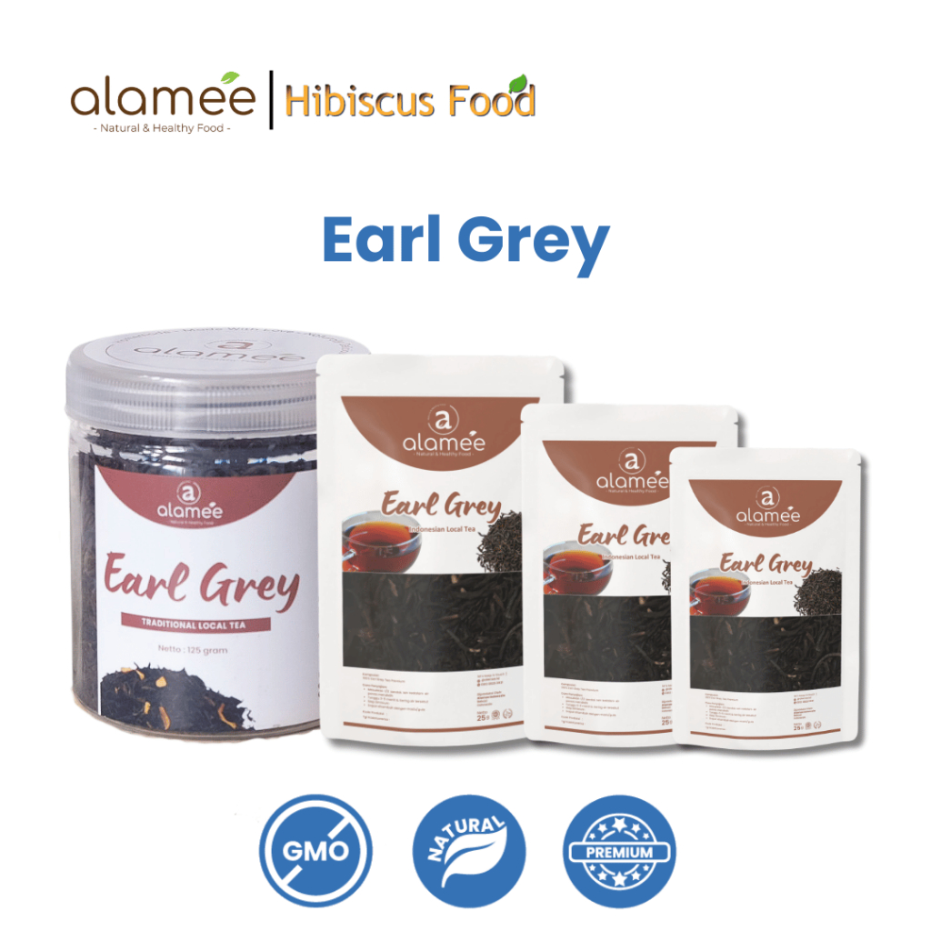 

ALAMEE Teh Bunga Earl Grey Black Tea Alami Organik Dried Leaf
