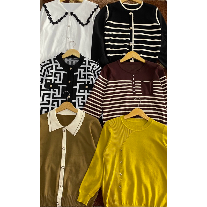 sweater rajut impor korea | style korea | atasan wanita | kemeja wanita korea