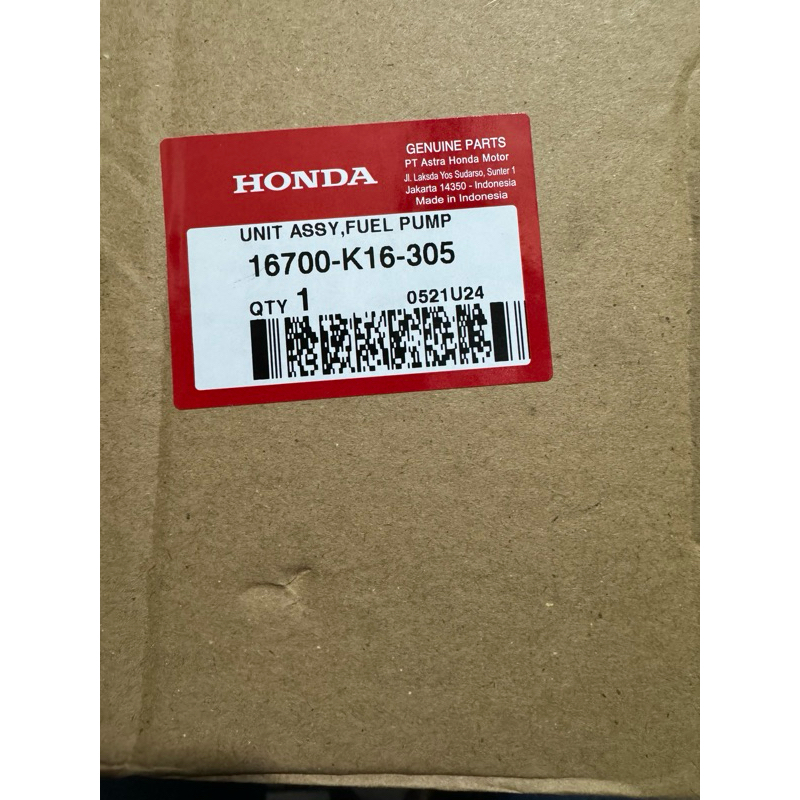 Purlpump assy rotak set Beat Fi Esp K16 AHM Unit Assy Fuel Pump 16700-K16-305 Original Honda Genuine