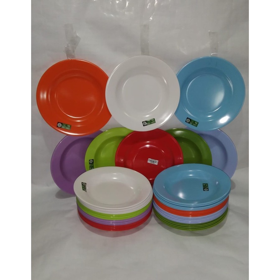 6 PCS Piring makan melamin Golden Flying Fish / 6 PCS Piring melamin P-0917 GOLDEN FLYING FISH