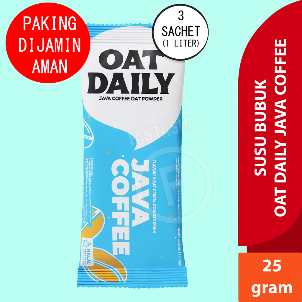 

Oat Daily SUSU BUBUK JAVA COFFEE PACK ISI 3 PCS 1 LITER Flavored Oat Powder 25gr FANTASIA DENGAN PAKING AMAN