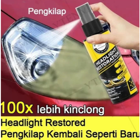 Terbaru Headlight Restored / Pengkilap Mika Lampu / Headlamp Polish/Pembersih Kaca Lampu Mobil Kusam