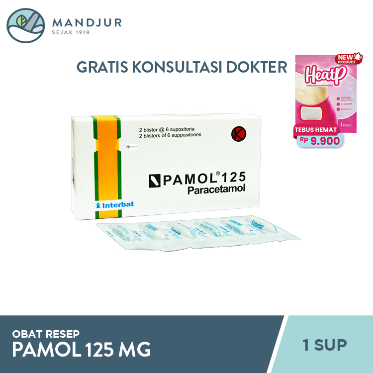 Pamol Suppositoria 125 Mg