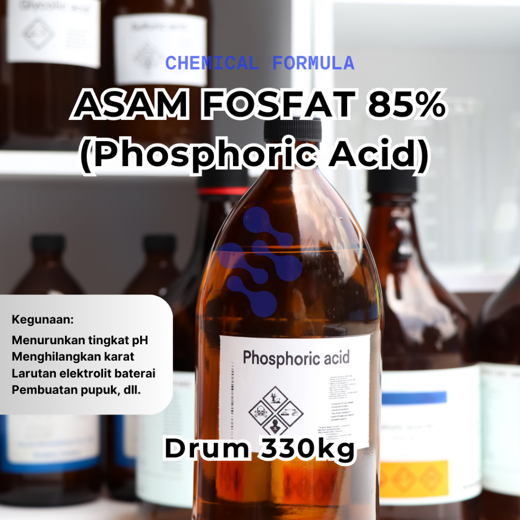 ASAM FOSFAT / ORTHOPHOSPHORIC ACID / PHOSPHORIC ACID 85% (H3PO4 85%) - TIDAK BERBAU, FOOD GRADE