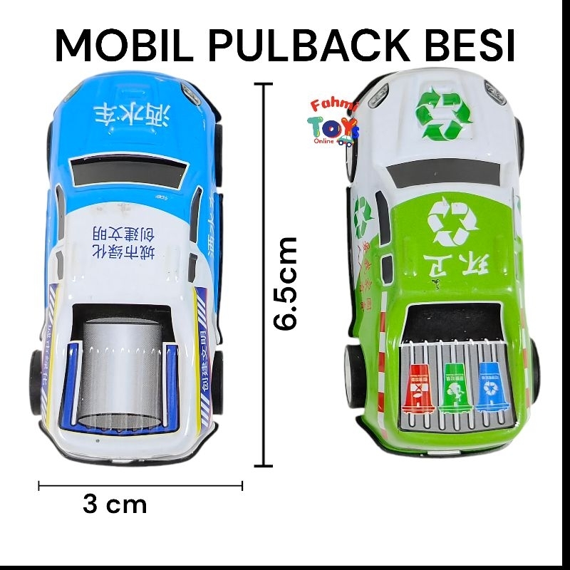 10 pcs mainan MOBIL PULLBACK BESI mobil mobilan kecil