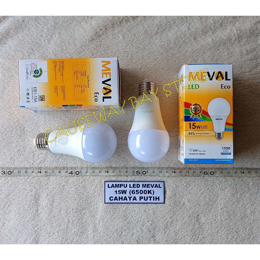 LAMPU LED 15W MEVAL CAHAYA PUTIH