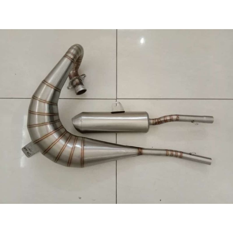 Knalpot yamaha DT100 full stainles knalpot udang yamaha dt100 knalpot racing dt100 knalpot dt100