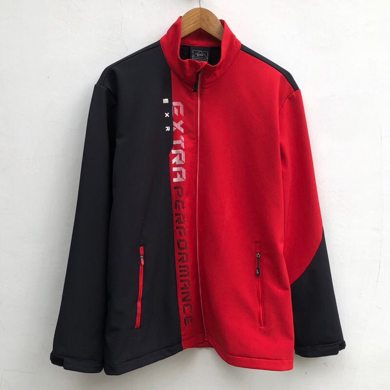 Jaket Sport Cuaca Dingin EXR Extra Performance Tracktop Softshell Polar Scuba