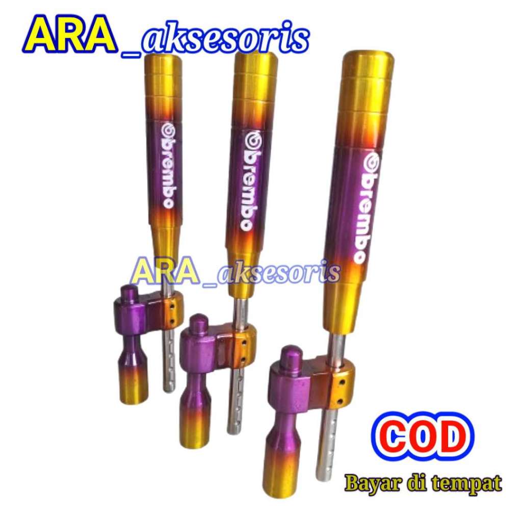 Shift Knob Ekstender Mobil Set Tuas Persneling Burn Tip vio Alumunium tuas kepala knop knob + tiang 