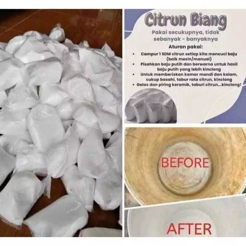 BIANG CITRUN 1KG MURAH PEMBERSIH KOTORAK KERAK KAMAR MANDI TOILET KUALI PANCI