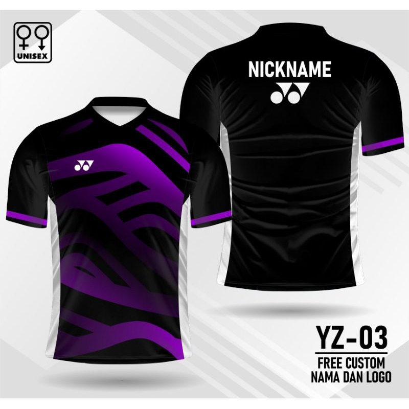 Jersey Badminton yonex free custom nama dan logo