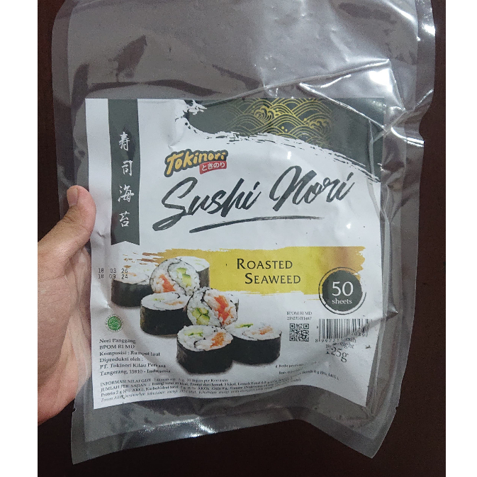 

TOKINORI 50 SHEETS/LEMBAR BULAT - SUSHI NORI BULAT - CIRCLE ROASTED SEAWEED - NORI UNTUK TACO SUSHI, CONE SUSHI, SUSHI NORI BENTUK BULAT, BENTUK LINGKARAN , SUSHI NORI HALAL DAN PRAKTIS