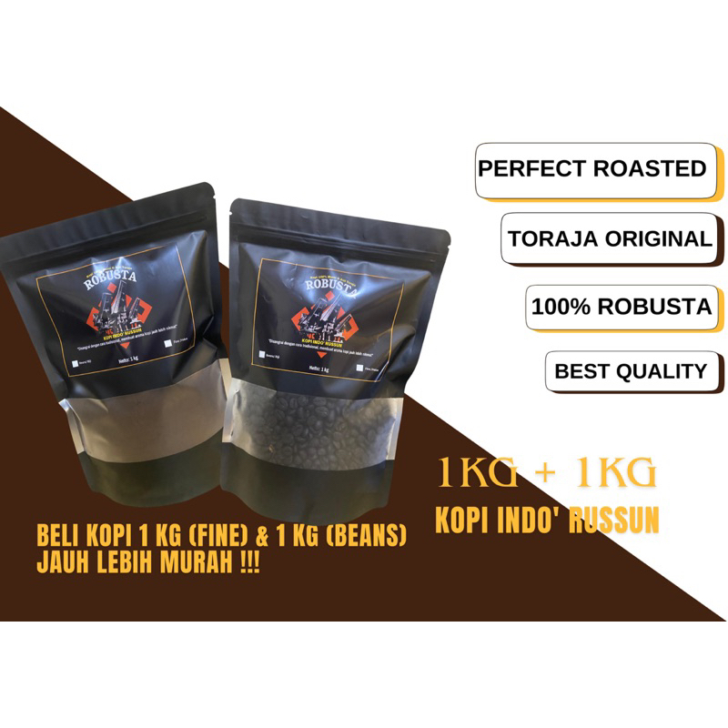 

KOPI TORAJA ORIGINAL BEANS-BUBUK 100% ROBUSTA