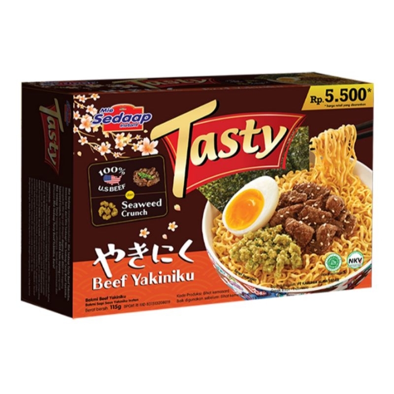 

Sedaap Tasty Bakmi Beef Yakiniku 115 gram