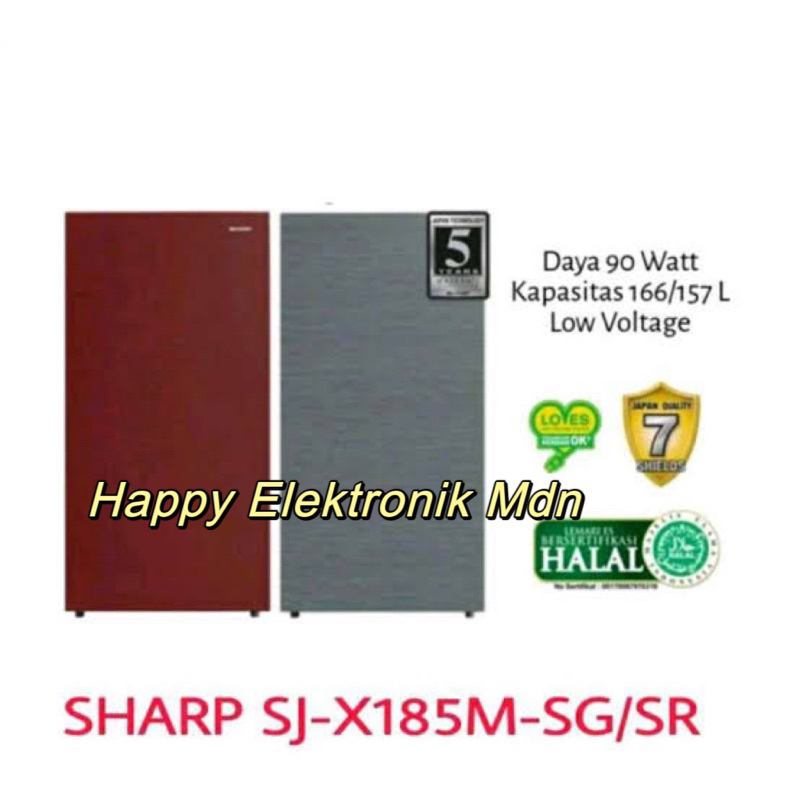 Sharp Kulkas Sharp 1 Pintu 157L Sharp SJ- X185MSG / Sharp SJ-X185MSR Sharp Kulkas 1 pintu Sharp SJX1