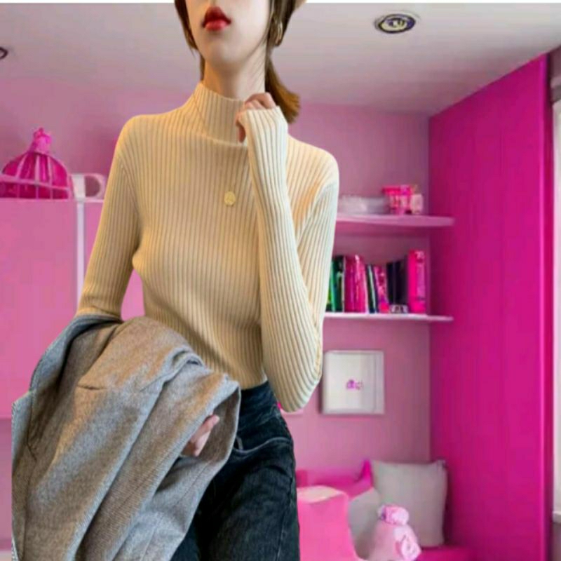 inner rajut baju lengan panjang