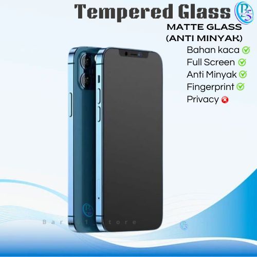 Matte Glass 9H Iphone IP X XS XS Max XR 11 11 Pro 11 Pro Max Tempered Glass Kaca Anti Minyak