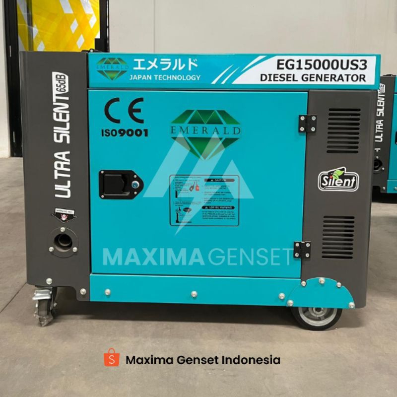 Genset 12 KVA - EMERALD 10000 WATT - GENSET SOLAR SILENT - GENSET PORTABLE