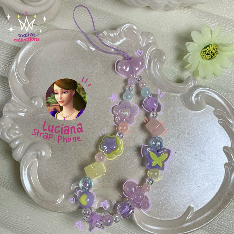 Luciana Strap Phone | Barbie Luciana | Barbie Series | Strap Hp | Phone Charm | Manik Manik | Beads