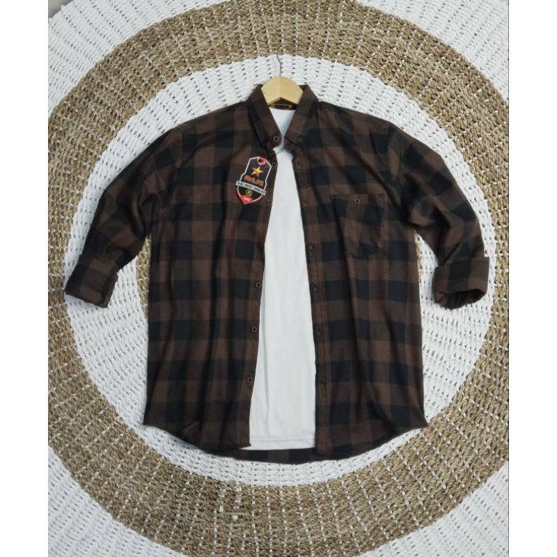 Kemeja flanel pria DISTRO ( ORI ) Flanel lengan panjang pria kemeja kotak kotak pria