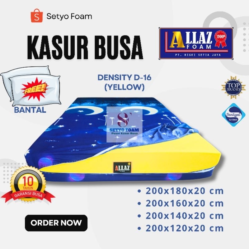 Kasur Busa Allaz Foam D16 Garansi 10 tahun Kasur Busa 200x160 Royal Inoac Kasur Tebal 20cm