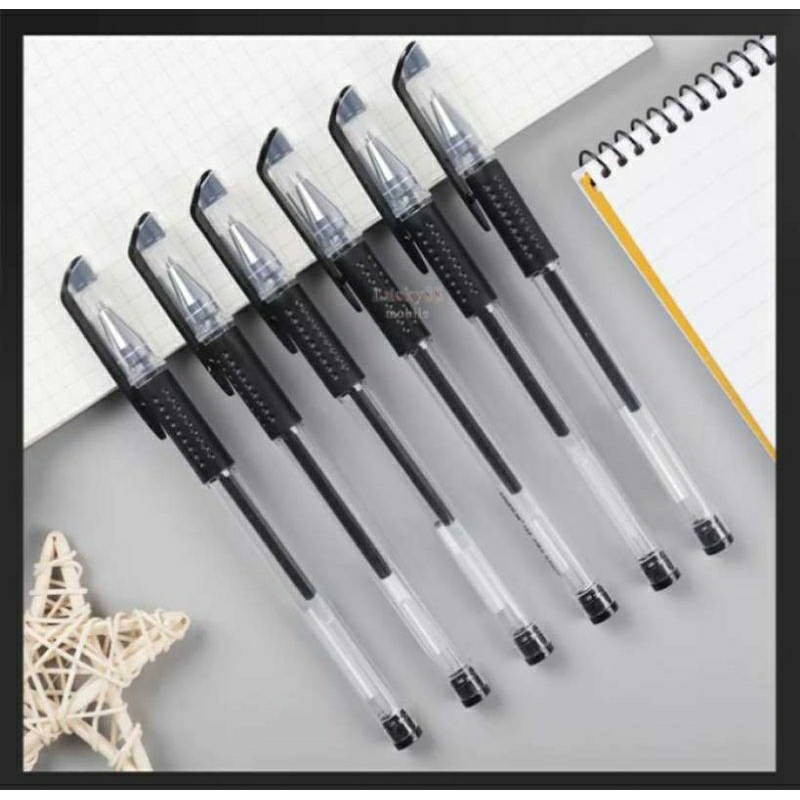 

Pulpen / Pen / Pena Tinta Hitam Garis 0.5mm