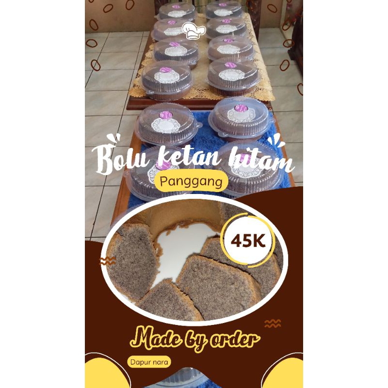 

bolu ketan hitam panggang/bolketem/bolu ketan hitam lembut/bolketem ukuran 22