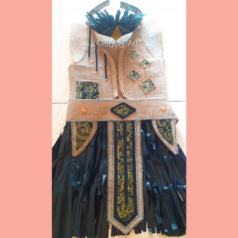 Kostum Adat Papua Goni kombinasi motif batik/Baju Adat Daur Ulang mix batik unik