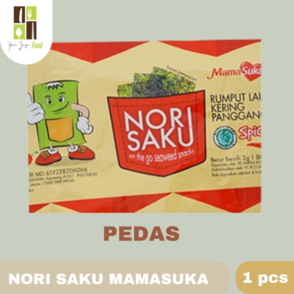

Nori Saku Mamasuka Original / Pedas / Bbq / 1pc