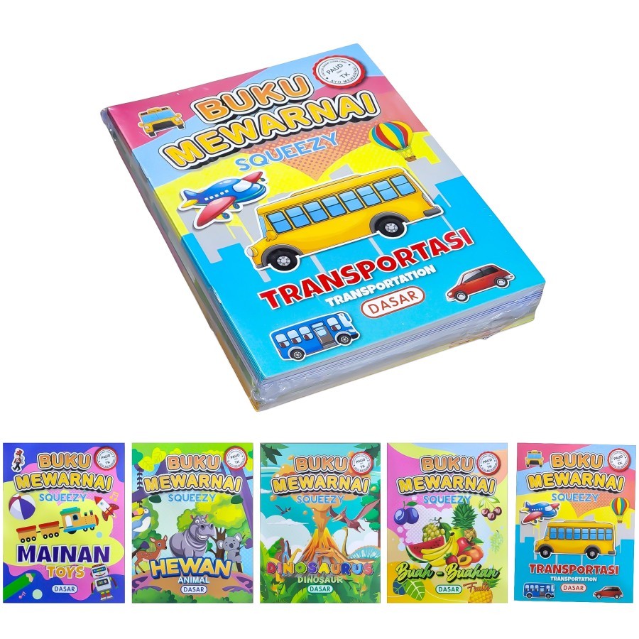 

Buku Mewarnai Squeezy Coloring Book SQ20156 1 Buku isi 6 Lembar