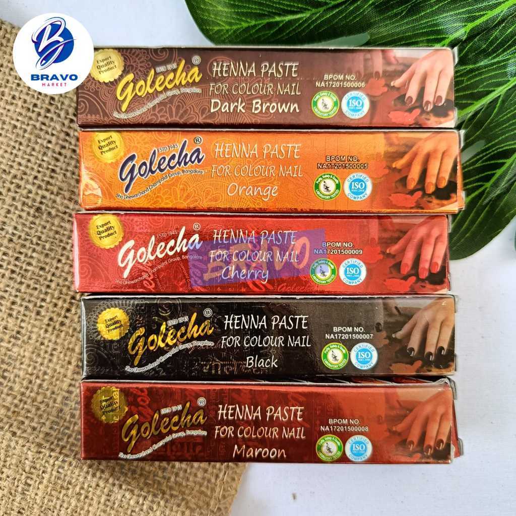 GOLECHA NAIL Tube Henna Paste Golecha Kuku Kutek Halal Henna Golecha 1 Pcs