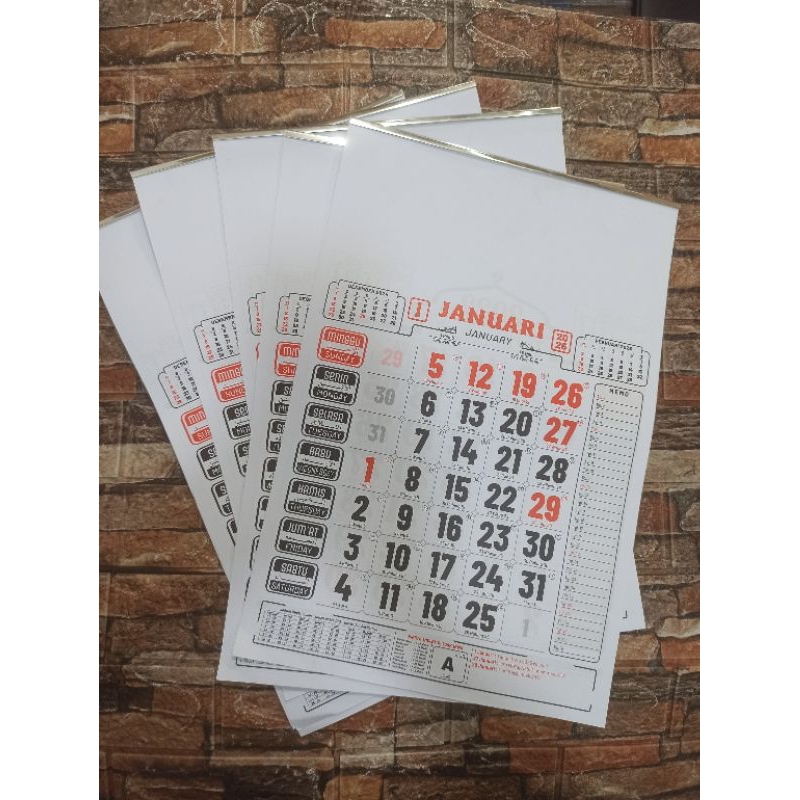 

kalender murah angka besar / kalender kerja ukuran 32cm x 48cm krismon